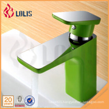 New products single handle chrome green bathroom commercial water faucet